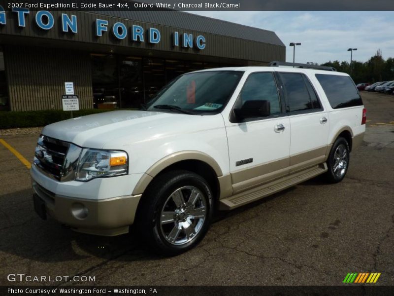 Oxford White / Charcoal Black/Camel 2007 Ford Expedition EL Eddie Bauer 4x4