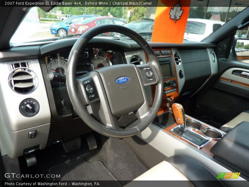 Oxford White / Charcoal Black/Camel 2007 Ford Expedition EL Eddie Bauer 4x4