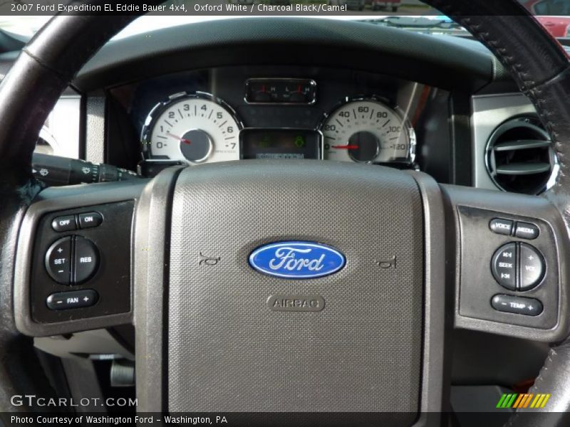 Oxford White / Charcoal Black/Camel 2007 Ford Expedition EL Eddie Bauer 4x4