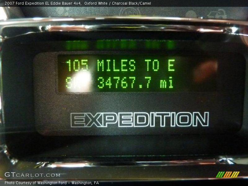 Oxford White / Charcoal Black/Camel 2007 Ford Expedition EL Eddie Bauer 4x4