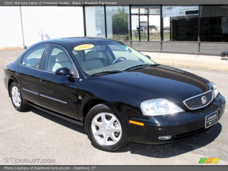 Black / Medium Parchment 2002 Mercury Sable LS Premium Sedan
