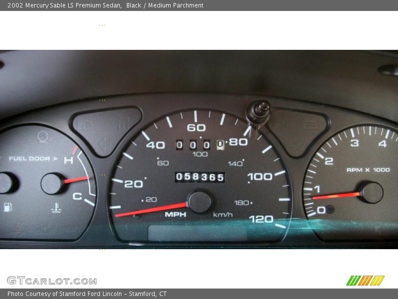 Black / Medium Parchment 2002 Mercury Sable LS Premium Sedan