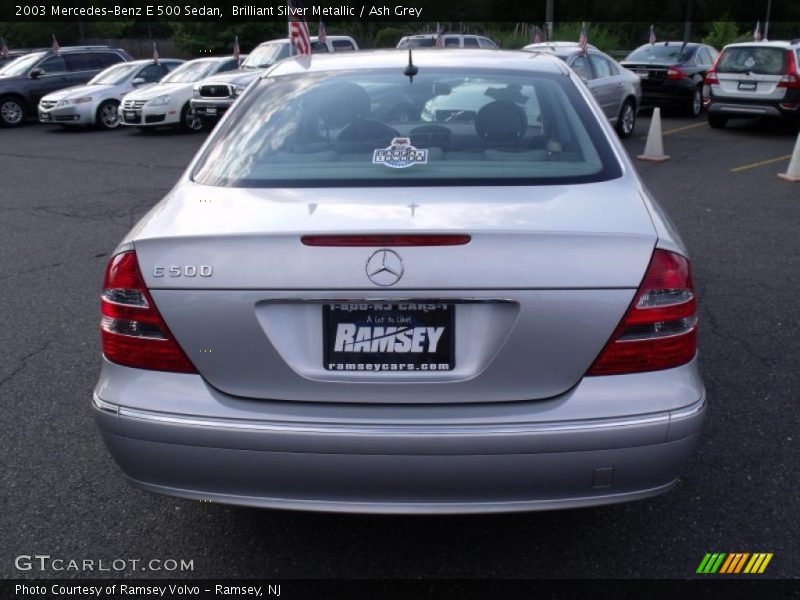 Brilliant Silver Metallic / Ash Grey 2003 Mercedes-Benz E 500 Sedan