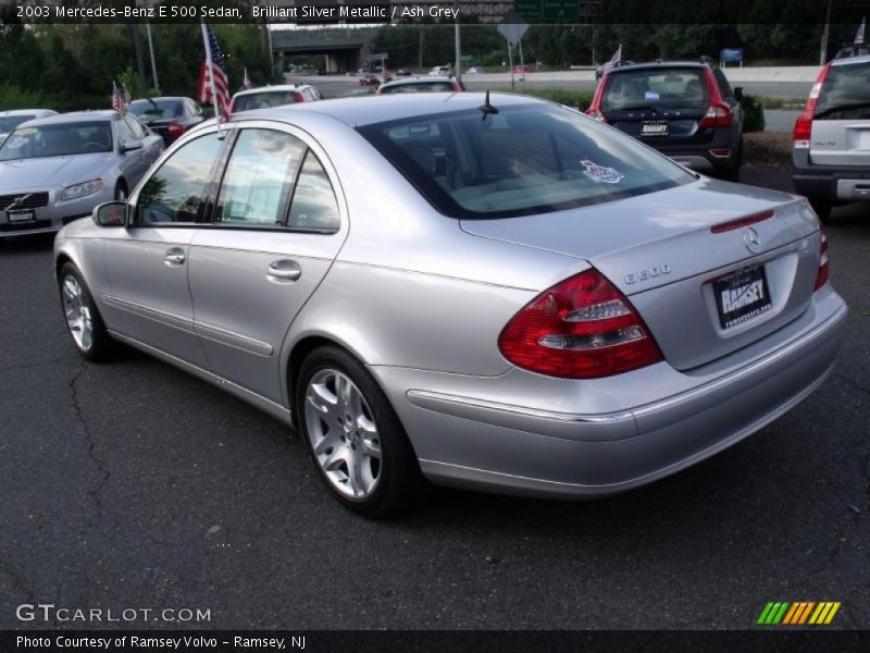 Brilliant Silver Metallic / Ash Grey 2003 Mercedes-Benz E 500 Sedan