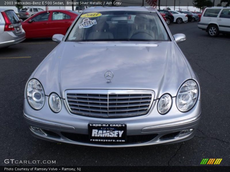 Brilliant Silver Metallic / Ash Grey 2003 Mercedes-Benz E 500 Sedan