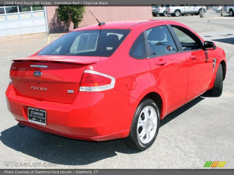 Vermillion Red / Charcoal Black 2008 Ford Focus SES Sedan