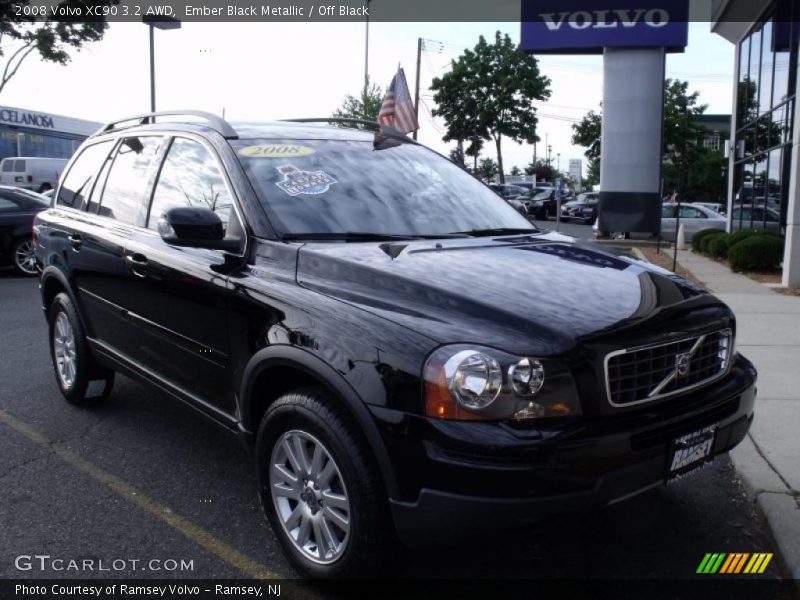Ember Black Metallic / Off Black 2008 Volvo XC90 3.2 AWD