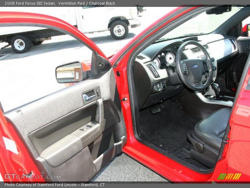Vermillion Red / Charcoal Black 2008 Ford Focus SES Sedan