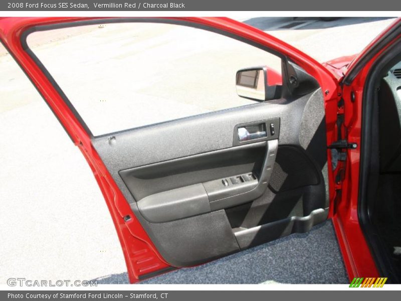 Vermillion Red / Charcoal Black 2008 Ford Focus SES Sedan