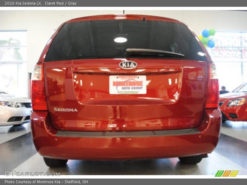 Claret Red / Gray 2010 Kia Sedona LX