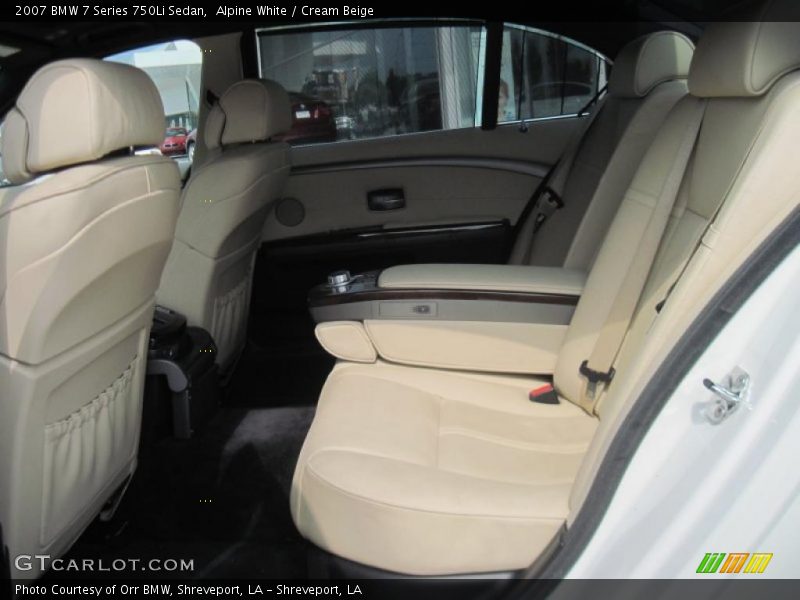 Alpine White / Cream Beige 2007 BMW 7 Series 750Li Sedan