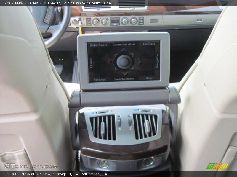 Alpine White / Cream Beige 2007 BMW 7 Series 750Li Sedan