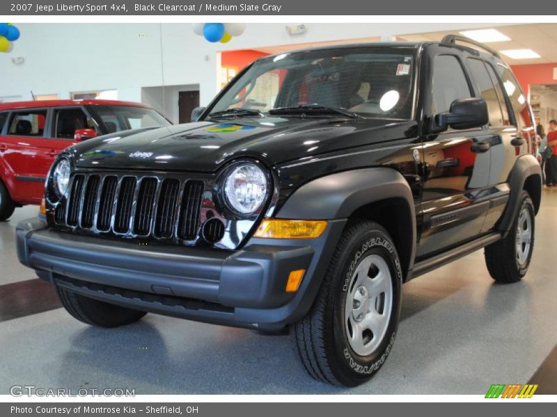 Black Clearcoat / Medium Slate Gray 2007 Jeep Liberty Sport 4x4