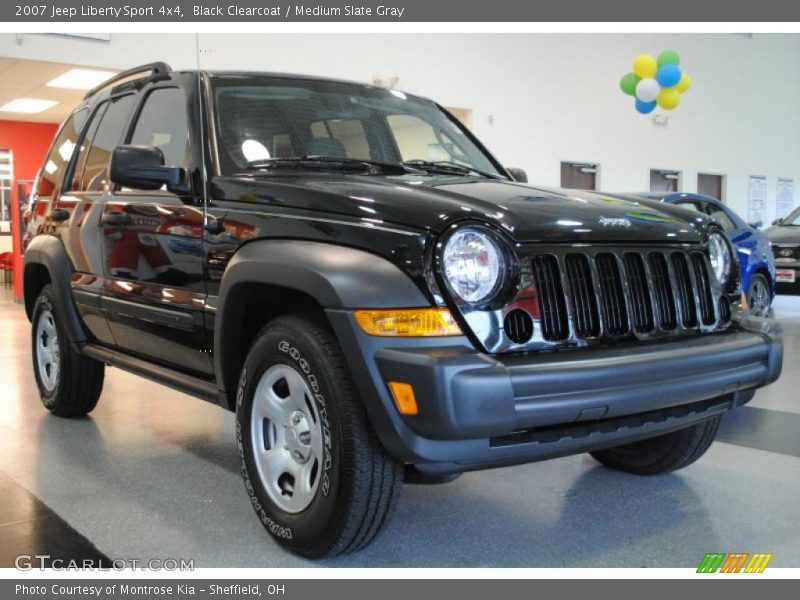Black Clearcoat / Medium Slate Gray 2007 Jeep Liberty Sport 4x4