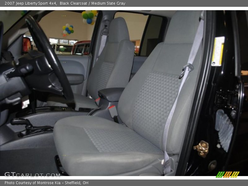 Black Clearcoat / Medium Slate Gray 2007 Jeep Liberty Sport 4x4