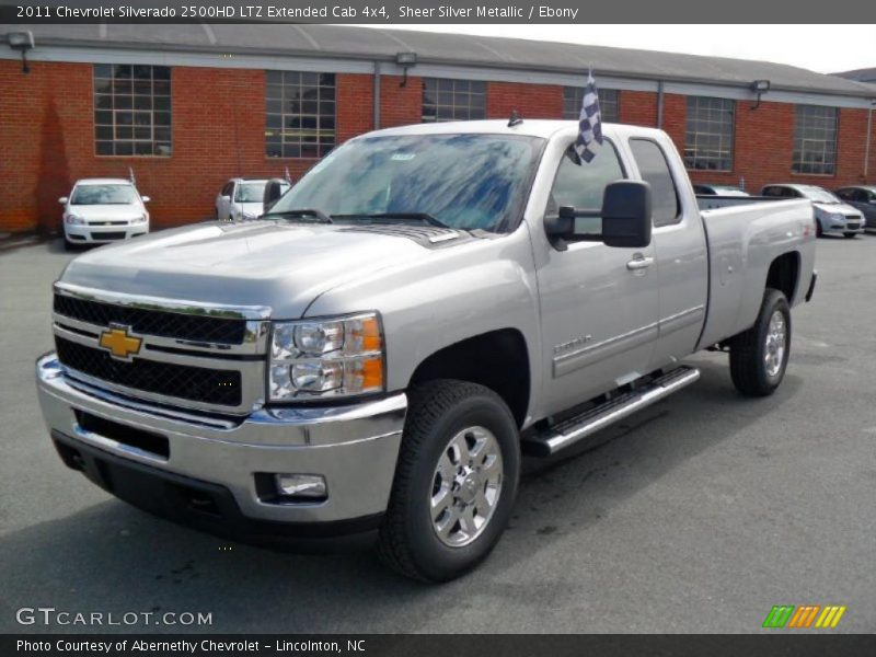 Sheer Silver Metallic / Ebony 2011 Chevrolet Silverado 2500HD LTZ Extended Cab 4x4
