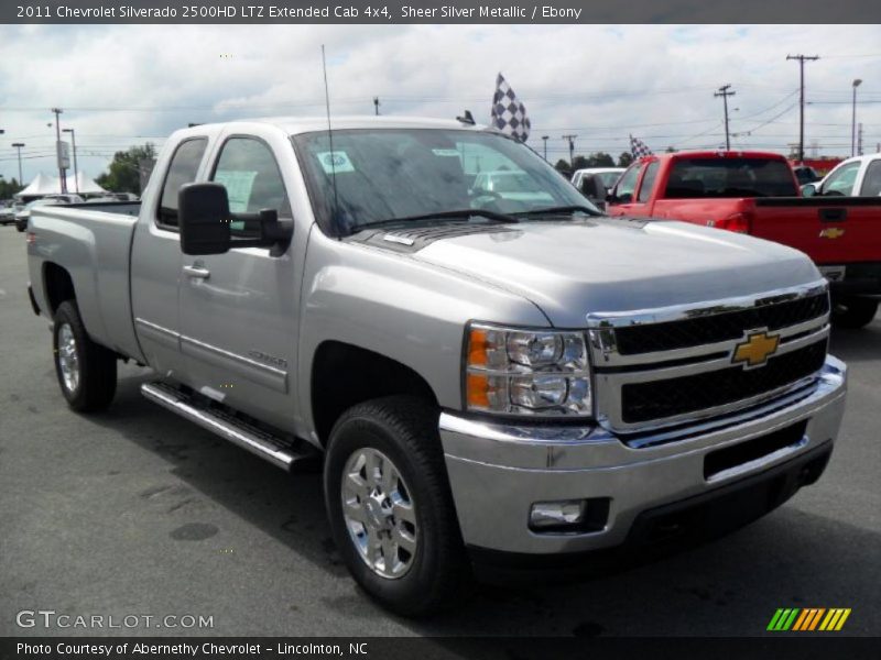 Sheer Silver Metallic / Ebony 2011 Chevrolet Silverado 2500HD LTZ Extended Cab 4x4
