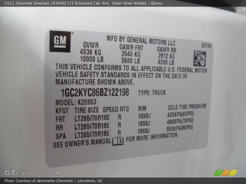 Sheer Silver Metallic / Ebony 2011 Chevrolet Silverado 2500HD LTZ Extended Cab 4x4