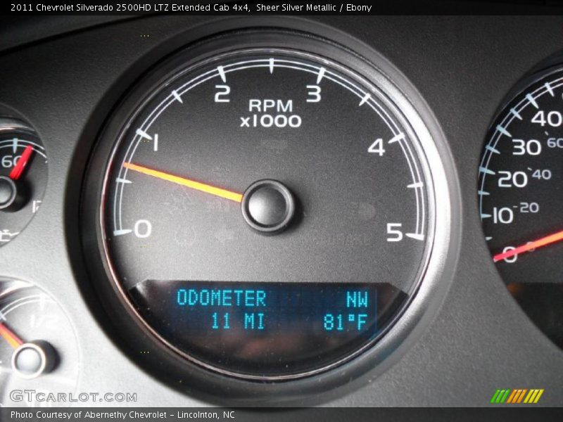 Sheer Silver Metallic / Ebony 2011 Chevrolet Silverado 2500HD LTZ Extended Cab 4x4