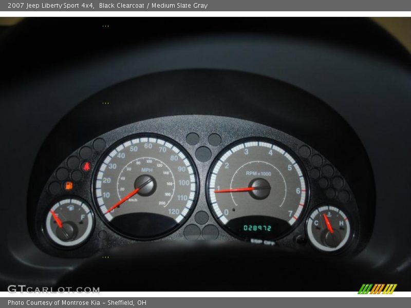 Black Clearcoat / Medium Slate Gray 2007 Jeep Liberty Sport 4x4