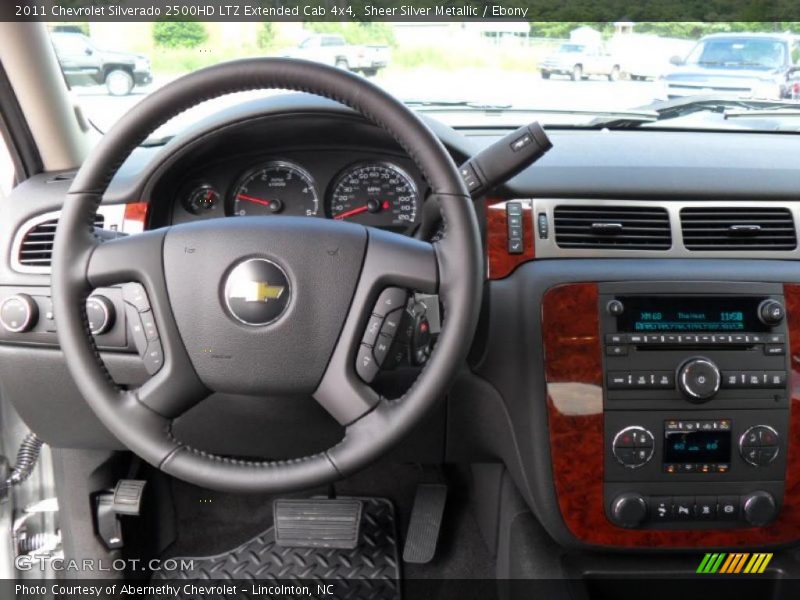 Sheer Silver Metallic / Ebony 2011 Chevrolet Silverado 2500HD LTZ Extended Cab 4x4