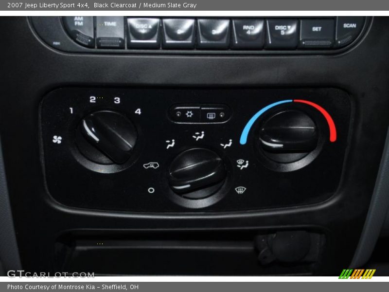 Black Clearcoat / Medium Slate Gray 2007 Jeep Liberty Sport 4x4