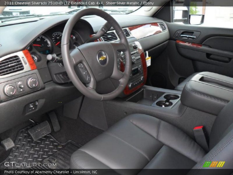 Sheer Silver Metallic / Ebony 2011 Chevrolet Silverado 2500HD LTZ Extended Cab 4x4