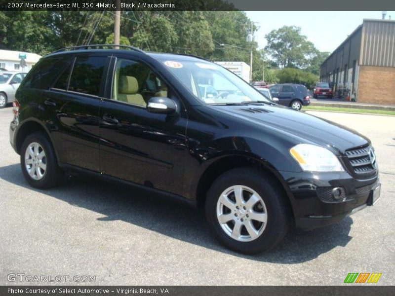 Black / Macadamia 2007 Mercedes-Benz ML 350 4Matic