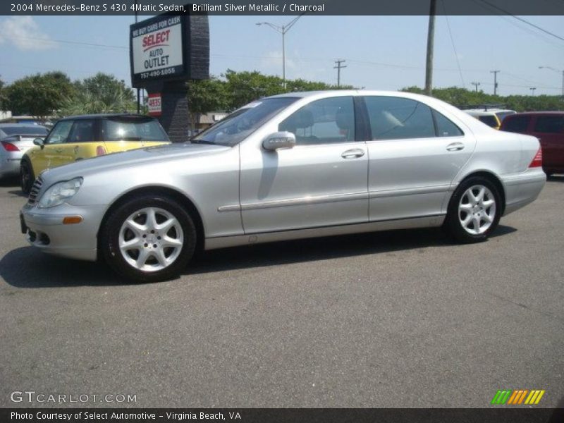 Brilliant Silver Metallic / Charcoal 2004 Mercedes-Benz S 430 4Matic Sedan