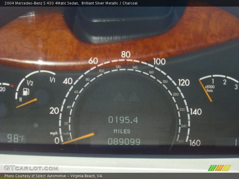 Brilliant Silver Metallic / Charcoal 2004 Mercedes-Benz S 430 4Matic Sedan