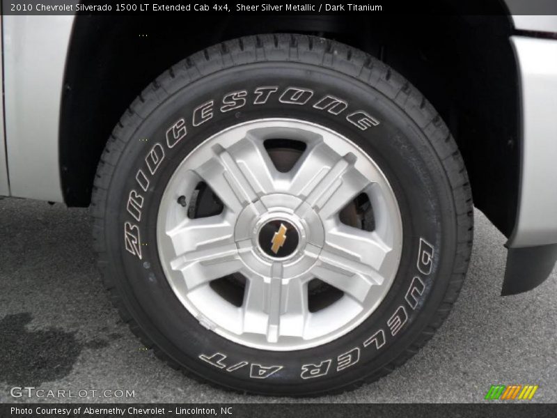 Sheer Silver Metallic / Dark Titanium 2010 Chevrolet Silverado 1500 LT Extended Cab 4x4