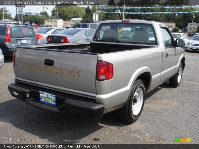 Light Pewter Metallic / Beige 2002 Chevrolet S10 Regular Cab