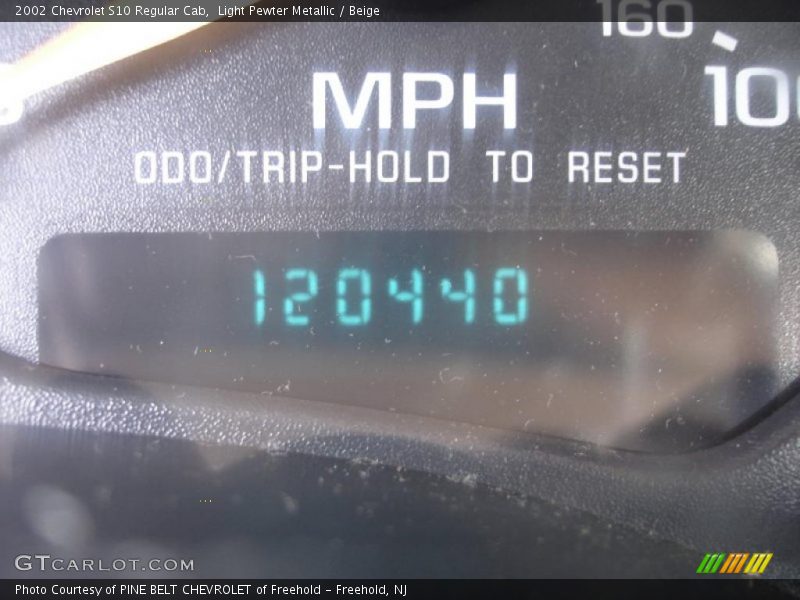 Light Pewter Metallic / Beige 2002 Chevrolet S10 Regular Cab