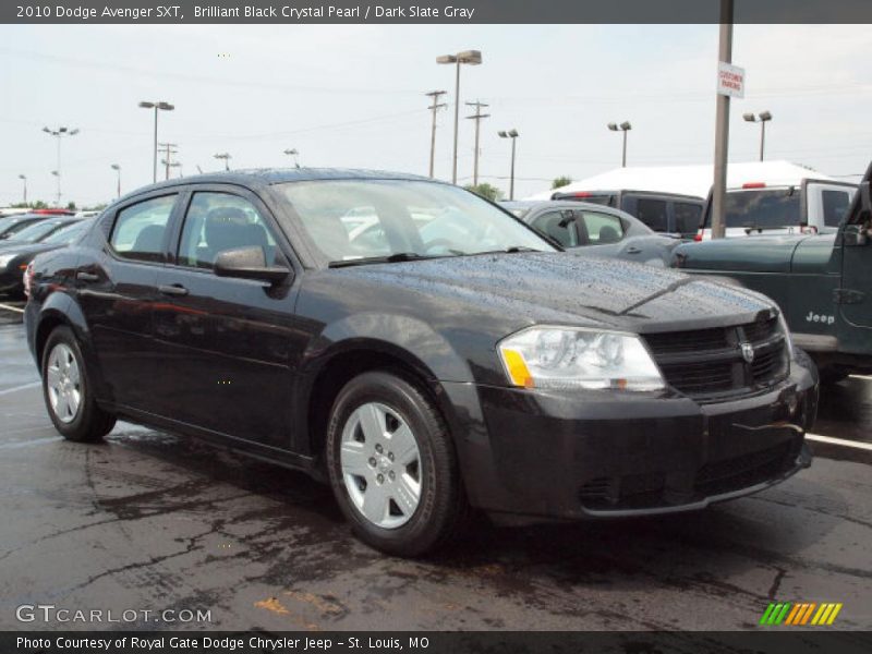 Brilliant Black Crystal Pearl / Dark Slate Gray 2010 Dodge Avenger SXT