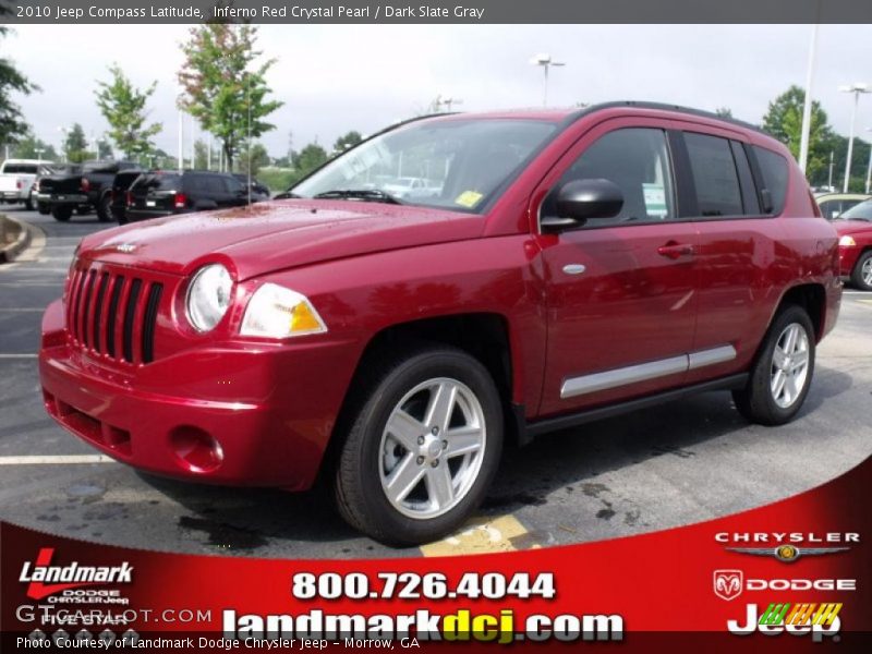 Inferno Red Crystal Pearl / Dark Slate Gray 2010 Jeep Compass Latitude