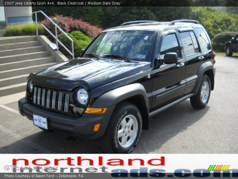 Black Clearcoat / Medium Slate Gray 2007 Jeep Liberty Sport 4x4
