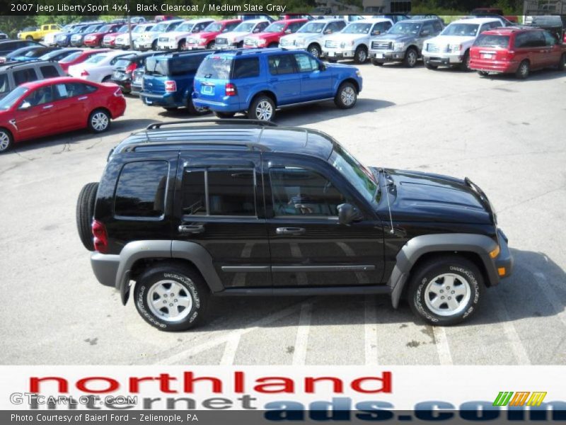 Black Clearcoat / Medium Slate Gray 2007 Jeep Liberty Sport 4x4