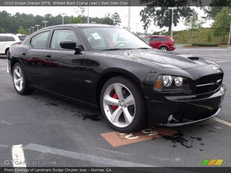 Brilliant Black Crystal Pearl / Dark Slate Gray 2010 Dodge Charger SRT8