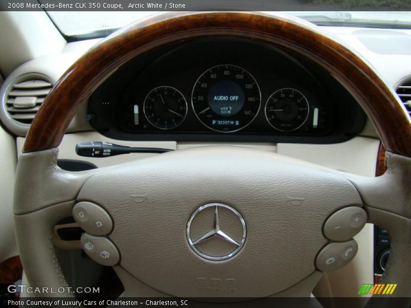 Arctic White / Stone 2008 Mercedes-Benz CLK 350 Coupe