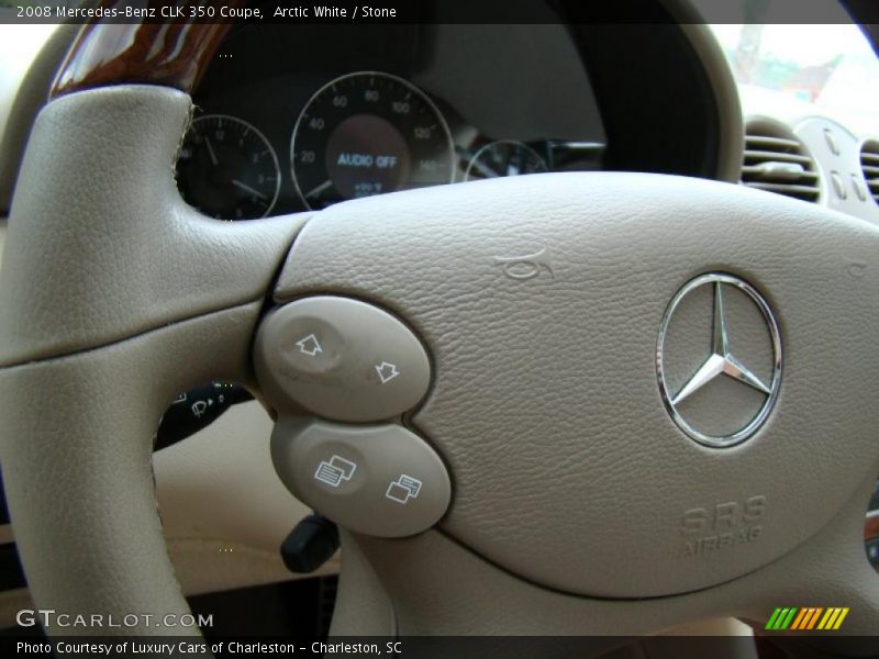 Arctic White / Stone 2008 Mercedes-Benz CLK 350 Coupe