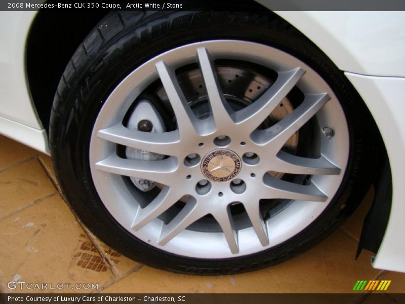 Arctic White / Stone 2008 Mercedes-Benz CLK 350 Coupe