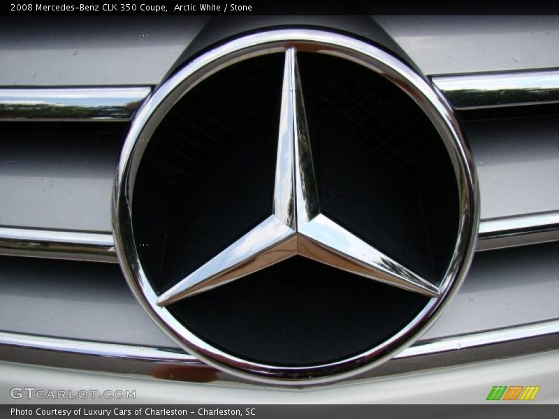 Arctic White / Stone 2008 Mercedes-Benz CLK 350 Coupe