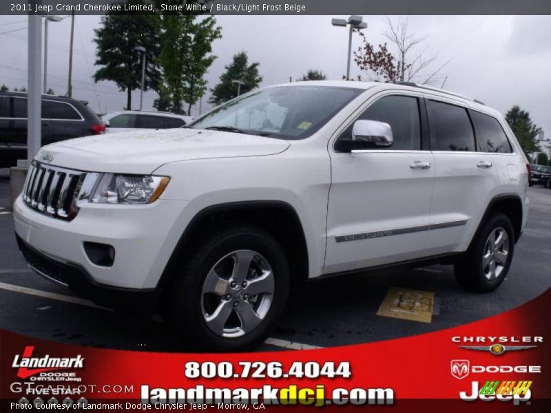 Stone White / Black/Light Frost Beige 2011 Jeep Grand Cherokee Limited