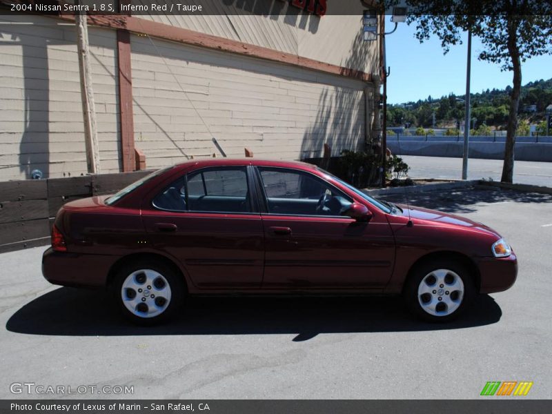 Inferno Red / Taupe 2004 Nissan Sentra 1.8 S