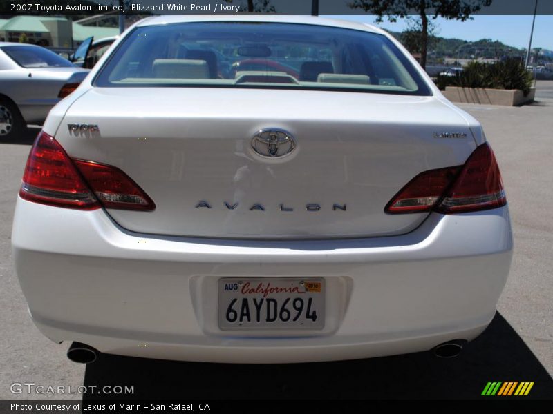 Blizzard White Pearl / Ivory 2007 Toyota Avalon Limited