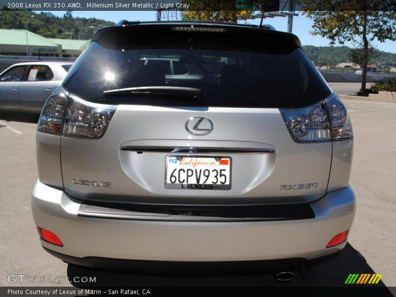 Millenium Silver Metallic / Light Gray 2008 Lexus RX 350 AWD