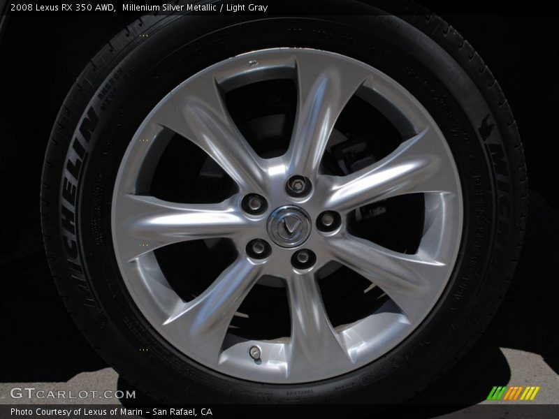Millenium Silver Metallic / Light Gray 2008 Lexus RX 350 AWD