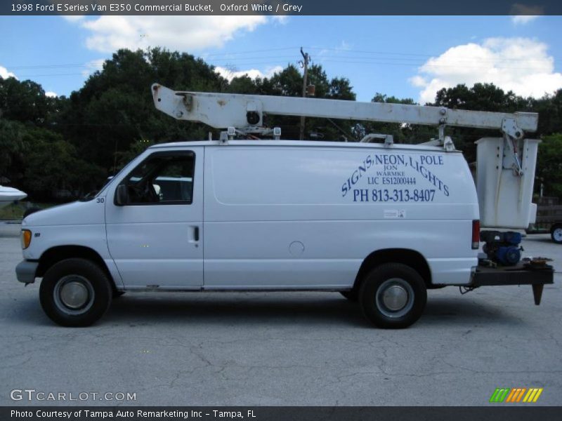 Oxford White / Grey 1998 Ford E Series Van E350 Commercial Bucket