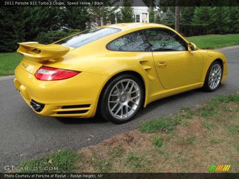 Speed Yellow / Black 2011 Porsche 911 Turbo S Coupe