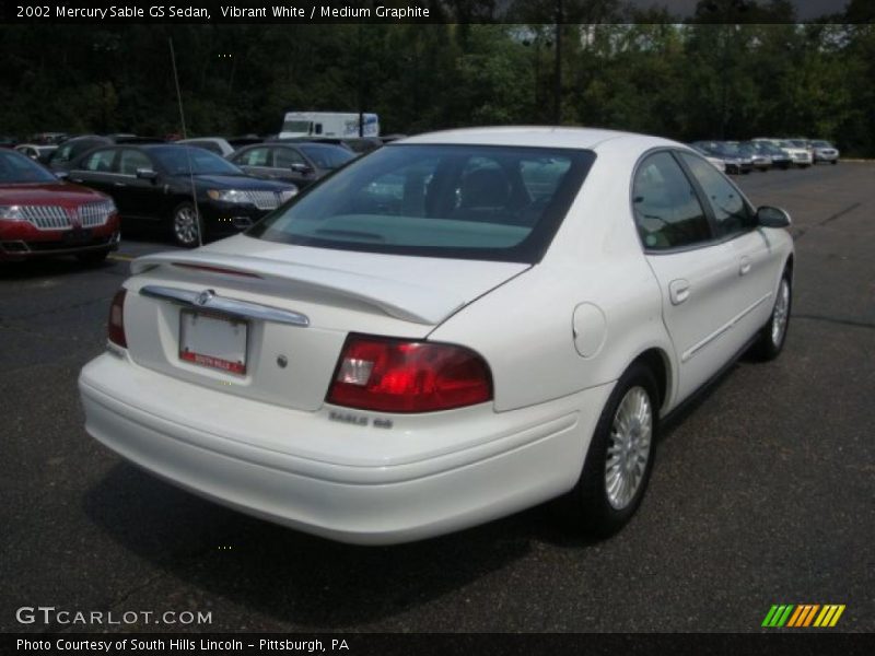 Vibrant White / Medium Graphite 2002 Mercury Sable GS Sedan